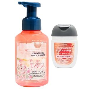 Bath & Body Works Strawberry Peach Sunset Gentle & Clean Foam Soap + PocketBac